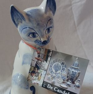De Candelaer Ceramic Handpainted Cat
